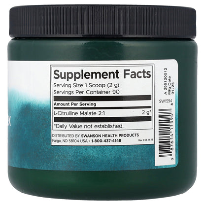 Swanson, L-Citrulline Malate Complex Powder, 6.35 oz (180 g)