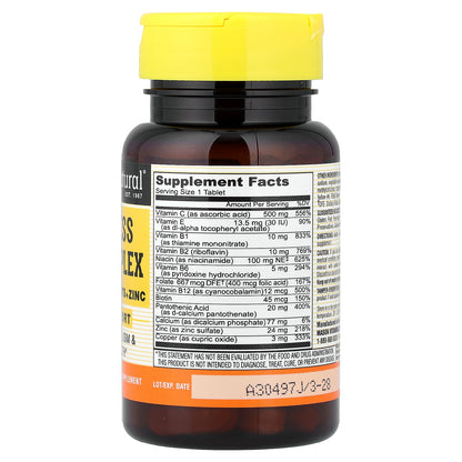 Mason Natural, Stress B-Complex with Antioxidants + Zinc, 60 Tablets