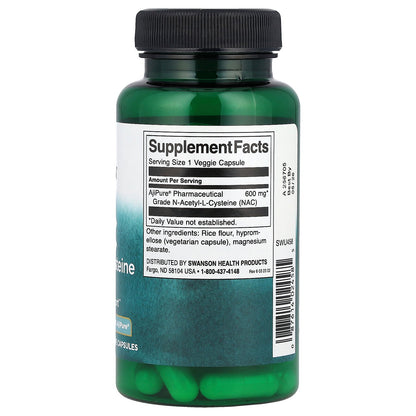 Swanson, NAC, 600 mg, 60 Veggie Capsules