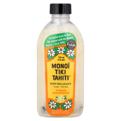 Monoi Tiare Tahiti, Monoi Tiki Tahiti®, Tipanie, Coconut Oil, 4 fl oz (120 ml)