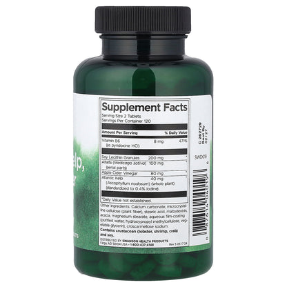 Swanson, Lecithin, Kelp, B6 & Cider Vinegar, 240 Tablets