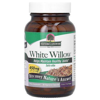 Nature's Answer, White Willow, 450 mg , 60 Vegetarian Capsules
