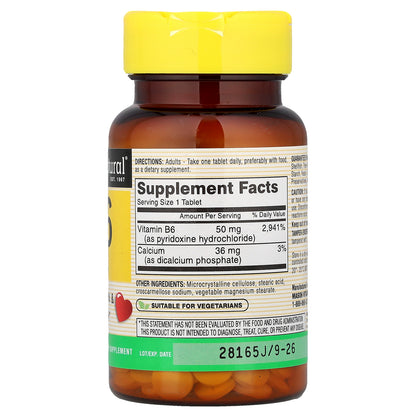 Mason Natural, Vitamin B-6, 50 mg, 100 Tablets