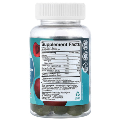 Phytoral, Ashwagandha Complex Gummies, Tart Cherry, 60 Gummies