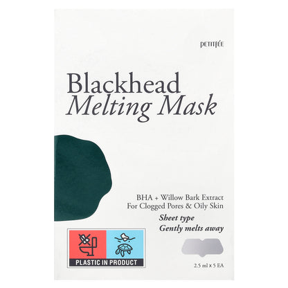 Petitfee, Blackhead Melting Mask, 5 Patches, 2.5 ml Each