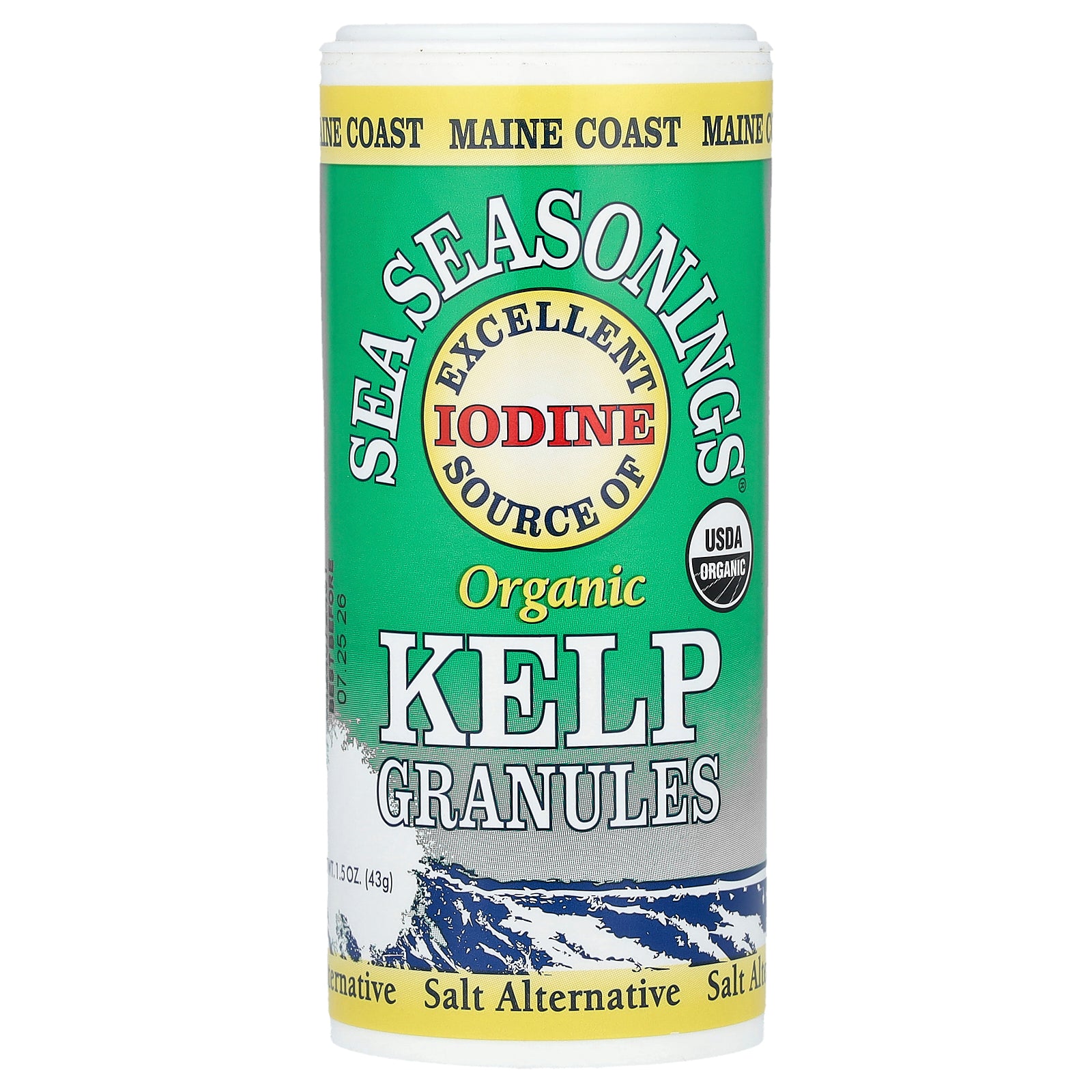 Maine Coast Sea Vegetables, Organic, Sea Seasonings®, Kelp Granules, 1.5 oz (43 g)