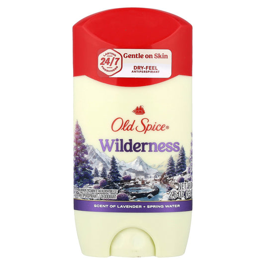 Old Spice, Antiperspirant & Deodorant, Wilderness with Lavender + Spring Water, 2.6 oz (73 g)