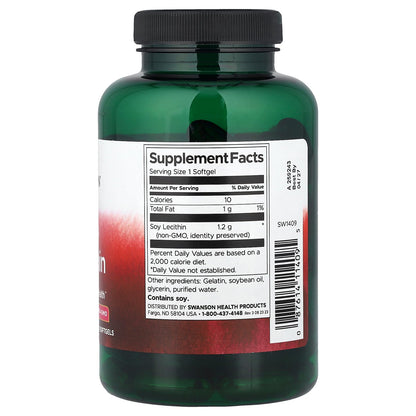 Swanson, Soy Lecithin, 1,200 mg, 90 Softgels