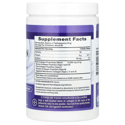 Nature's Truth, Multi Collagen Peptides Powder, Unflavored, 9 oz (255 g)