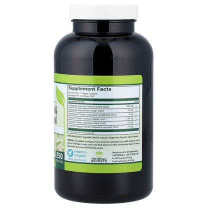 Herbal Secrets, Echinacea & Goldenseal, 250 Veggie Capsules