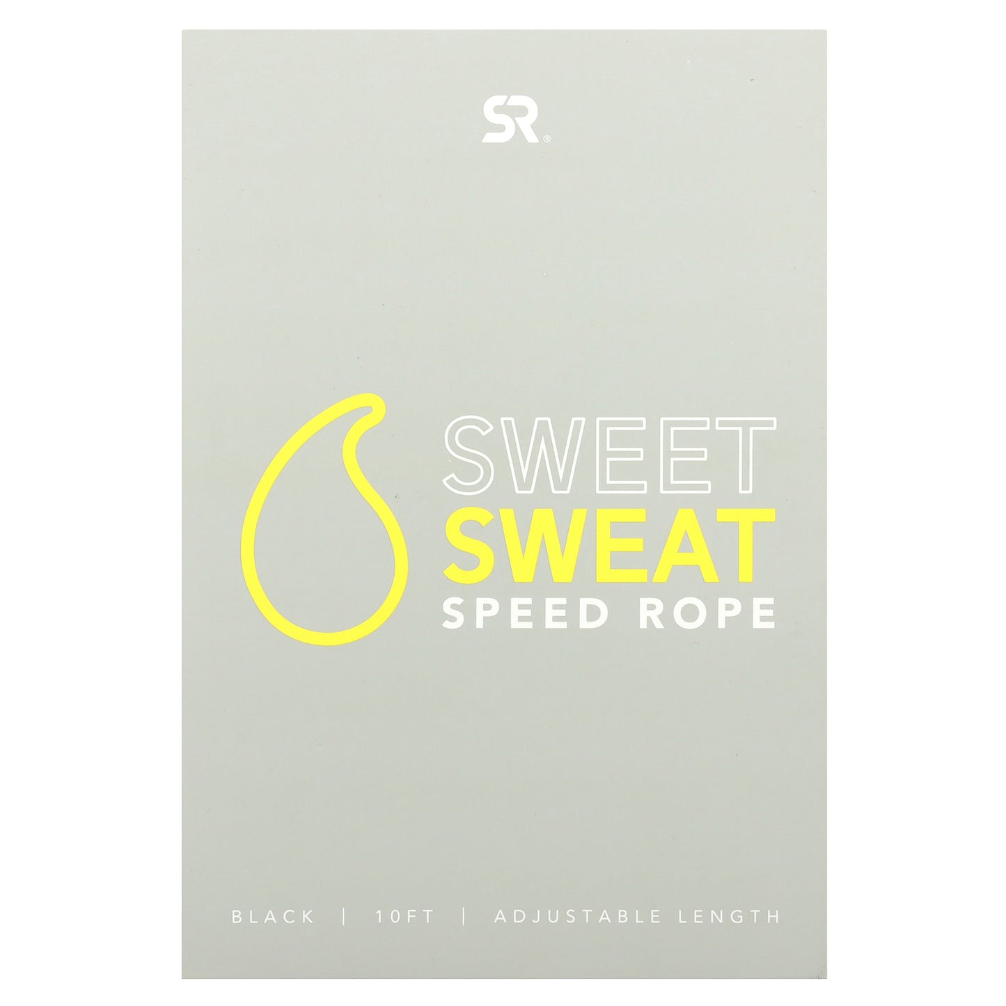 Sports Research, Sweet Sweat®, Speed Rope, Black, 1 Jump Rope