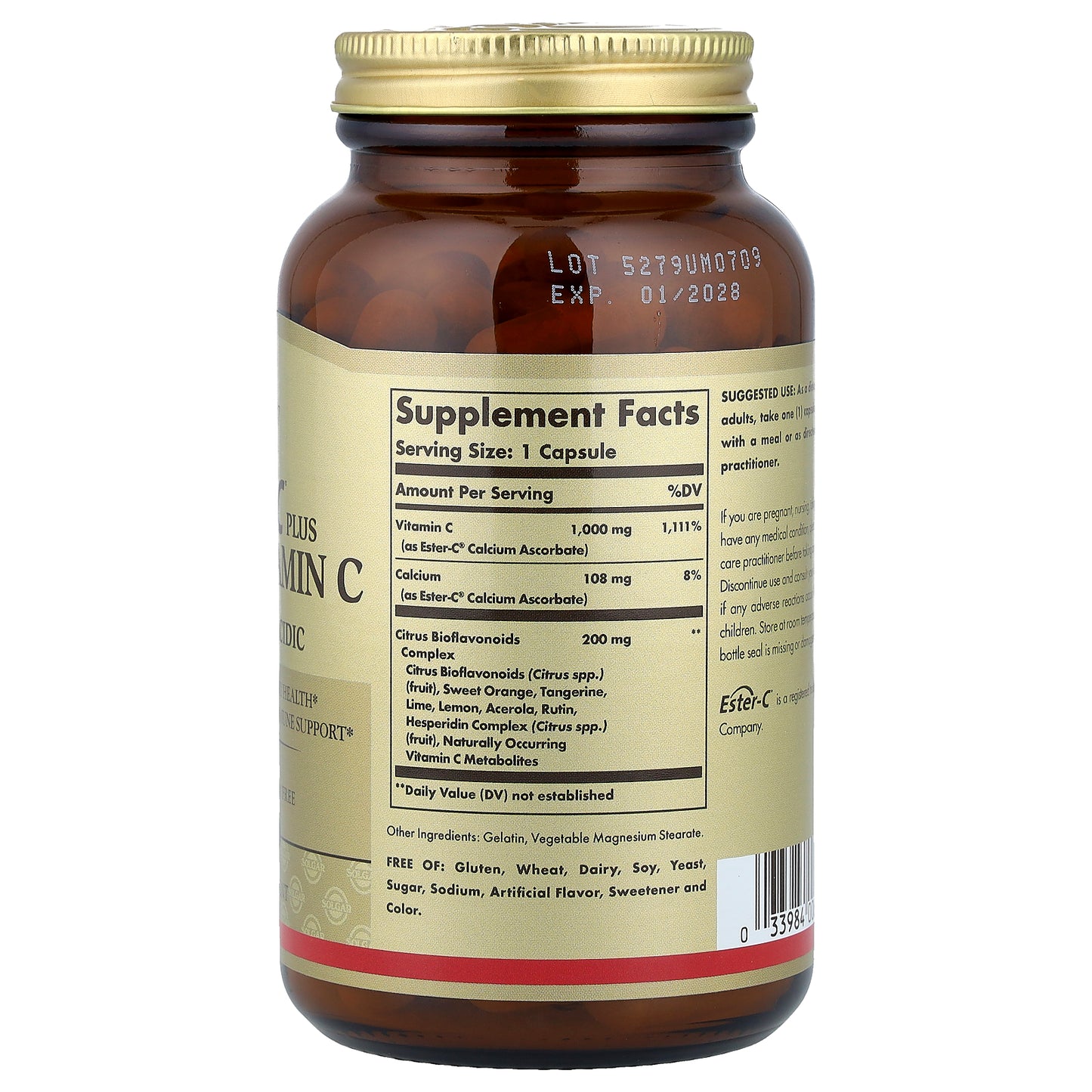 Solgar, Ester-C® Plus, Vitamin C, 100 Capsules