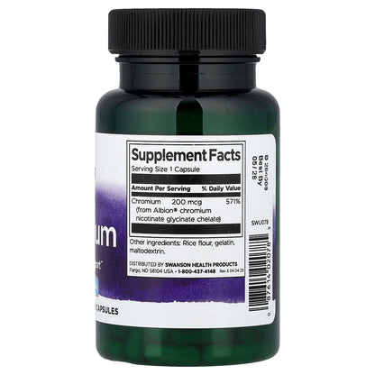 Swanson, Albion® Chromium, 200 mcg, 180 Capsules