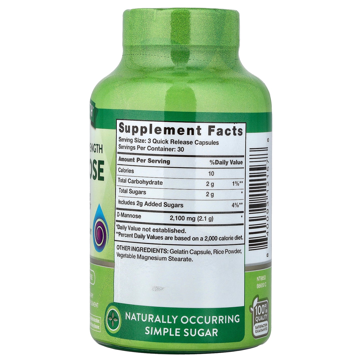 Nature's Truth, D-Mannose, 90 Quick Release Capsules (700 mg per Capsule)