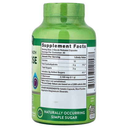 Nature's Truth, D-Mannose, 90 Quick Release Capsules (700 mg per Capsule)