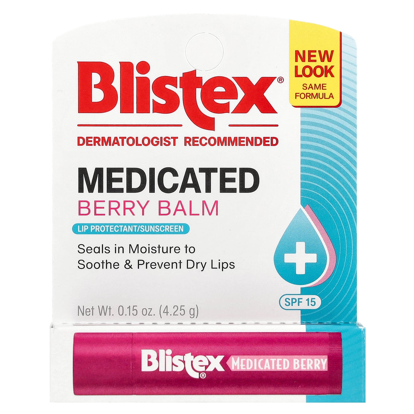 Blistex, Medicated Lip Protectant/Sunscreen, SPF 15, Berry, 0.15 oz (4.25 g)