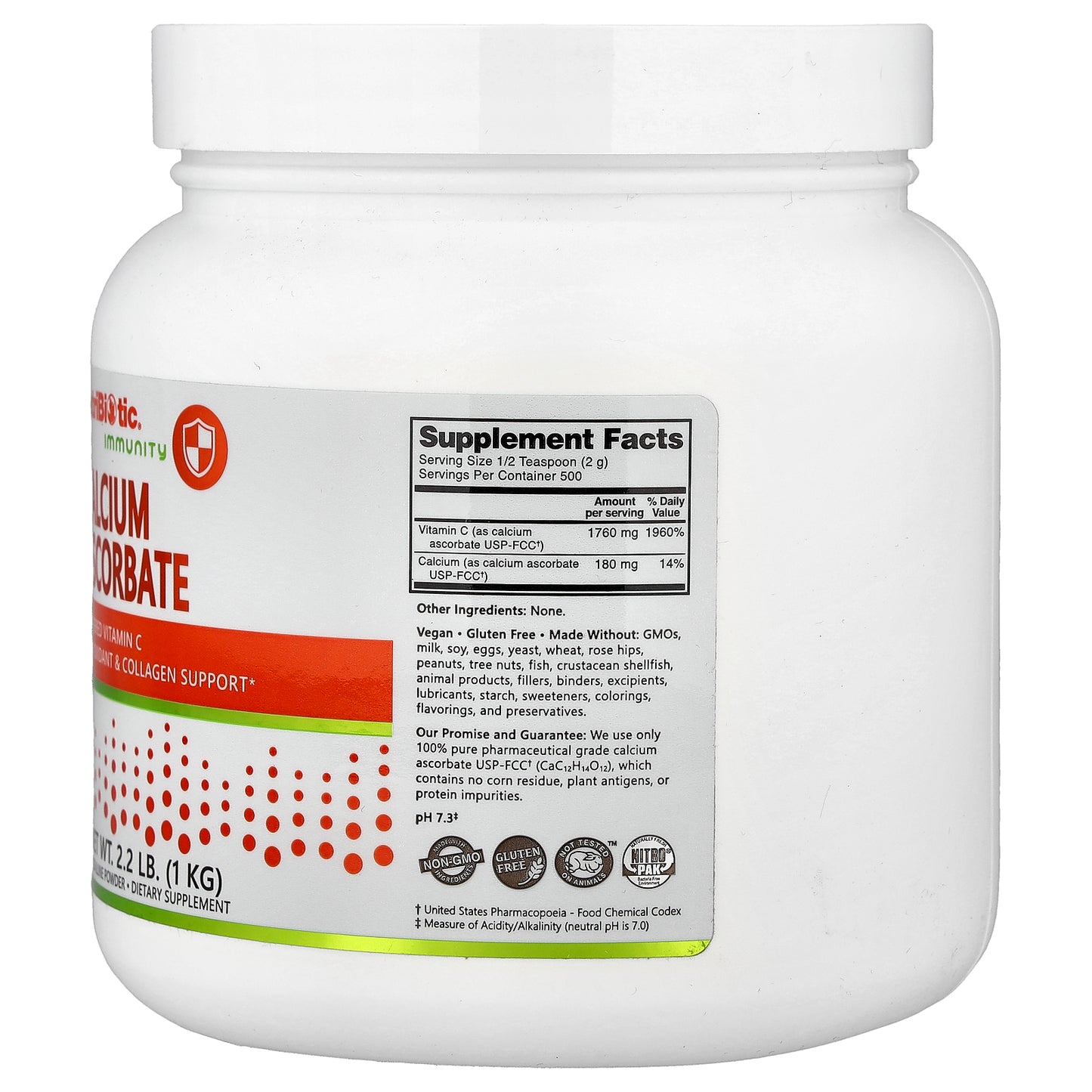 NutriBiotic, Immunity, Calcium Ascorbate, 2.2 lb (1 kg)