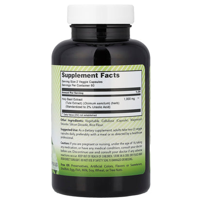 Amazing India, Holy Basil, 120 Veggie Capsules (500 mg per Capsule)