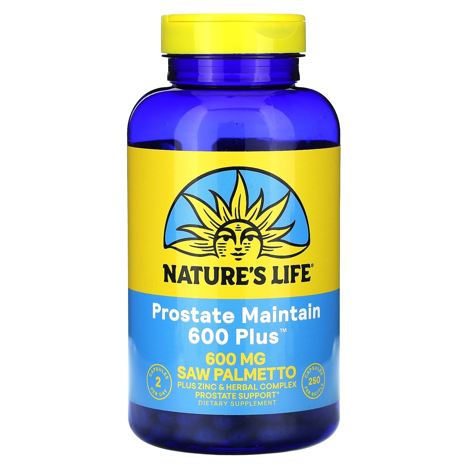 Nature's Life, Prostate Maintain 600 Plus, 600 mg, 250 Capsules (300 mg)