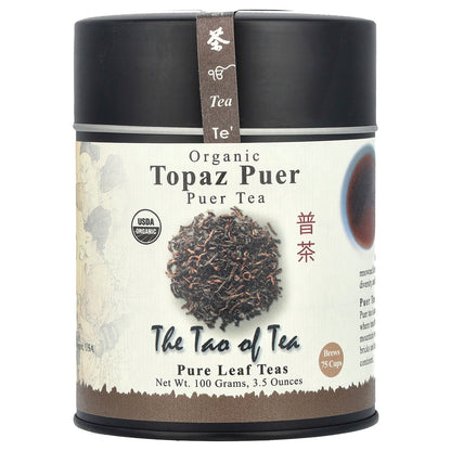 The Tao of Tea, Organic Puer Tea, Topaz Puer, 3.5 oz (100 g)