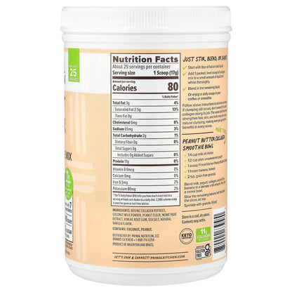 Primal Kitchen, Collagen Peptide Mix, Peanut Butter, 15.2 oz (432 g)