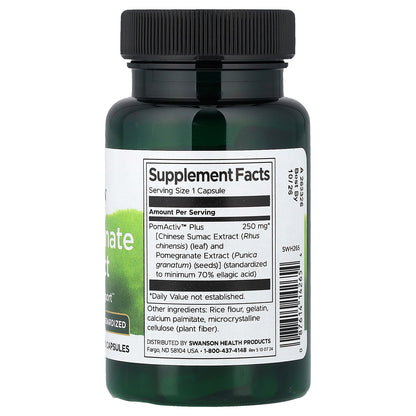 Swanson, Pomegranate Extract, Standardized, 250 mg, 60 Capsules