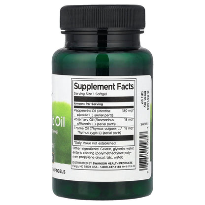 Swanson, Peppermint Oil with Rosemary and Thyme, 100 Softgels
