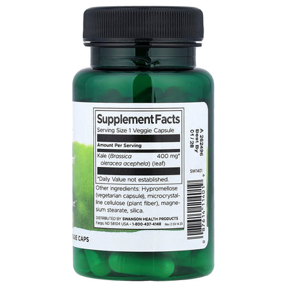 Swanson, Full Spectrum® Kale, 400 mg, 60 Veggie Caps