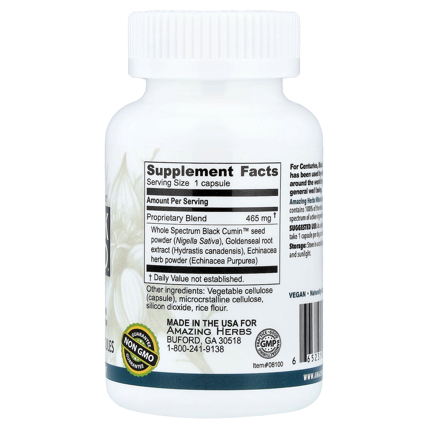 Amazing Herbs, Black Seed™, Gold, 60 Vegetarian Capsules