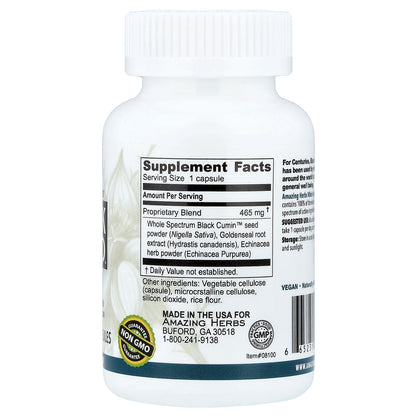 Amazing Herbs, Black Seed™, Gold, 60 Vegetarian Capsules