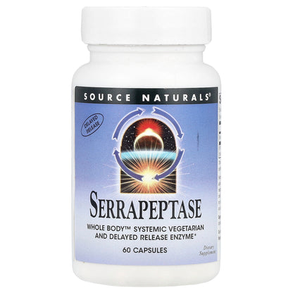 Source Naturals, Serrapeptase, 60 Capsules (60,000 SPU Per Capsule)