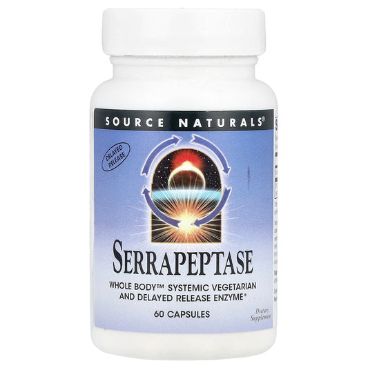 Source Naturals, Serrapeptase, 60 Capsules (60,000 SPU Per Capsule)