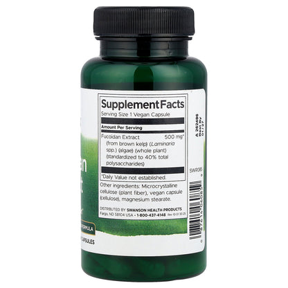 Swanson, Fucoidan Extract, 500 mg, 60 Vegan Capsules