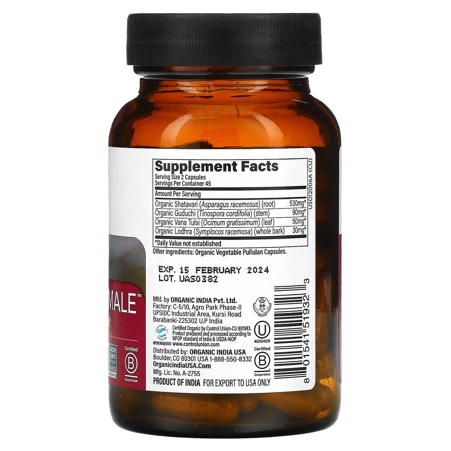 Organic India, Essential Female, Hormonal Balance, 90 Veg Caps