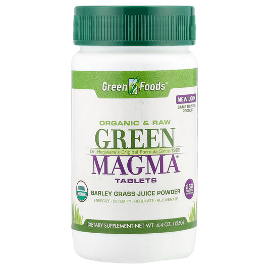 Green Foods, Green Magma®, Barley Grass Juice Powder , 250 Tablets, 4.4 oz (125 g)