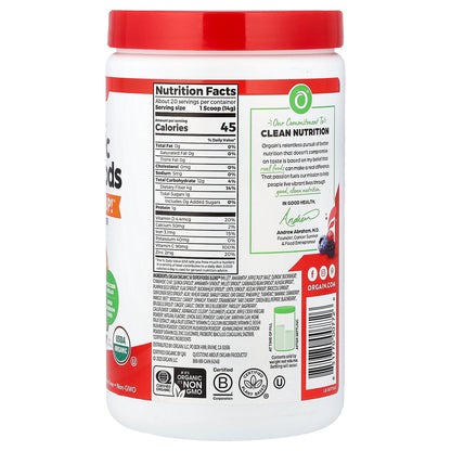 Orgain, Organic Superfoods + Immunity Up™, Plant-Based, Honeycrisp Apple, 9.9 oz (280 g)