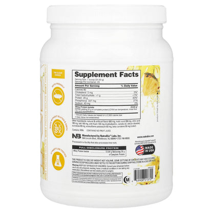 NutraBio, Performance, Clear Protein, Pineapple Splash, 1.1 lb (499 g)