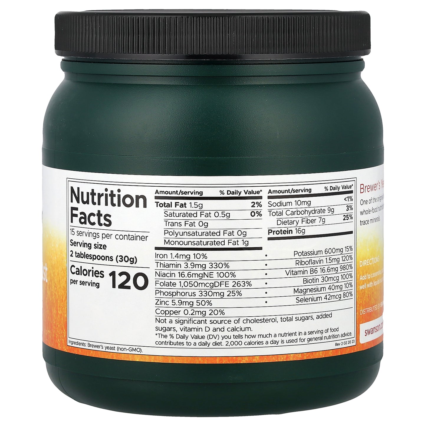 Swanson, Brewer's Yeast Powder, 1 lb (454 g)