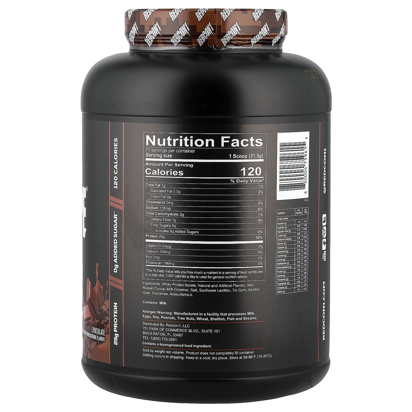 Redcon1, Isotope®, 100% Whey Isolate, Chocolate, 4.9 lb (2,222 g)