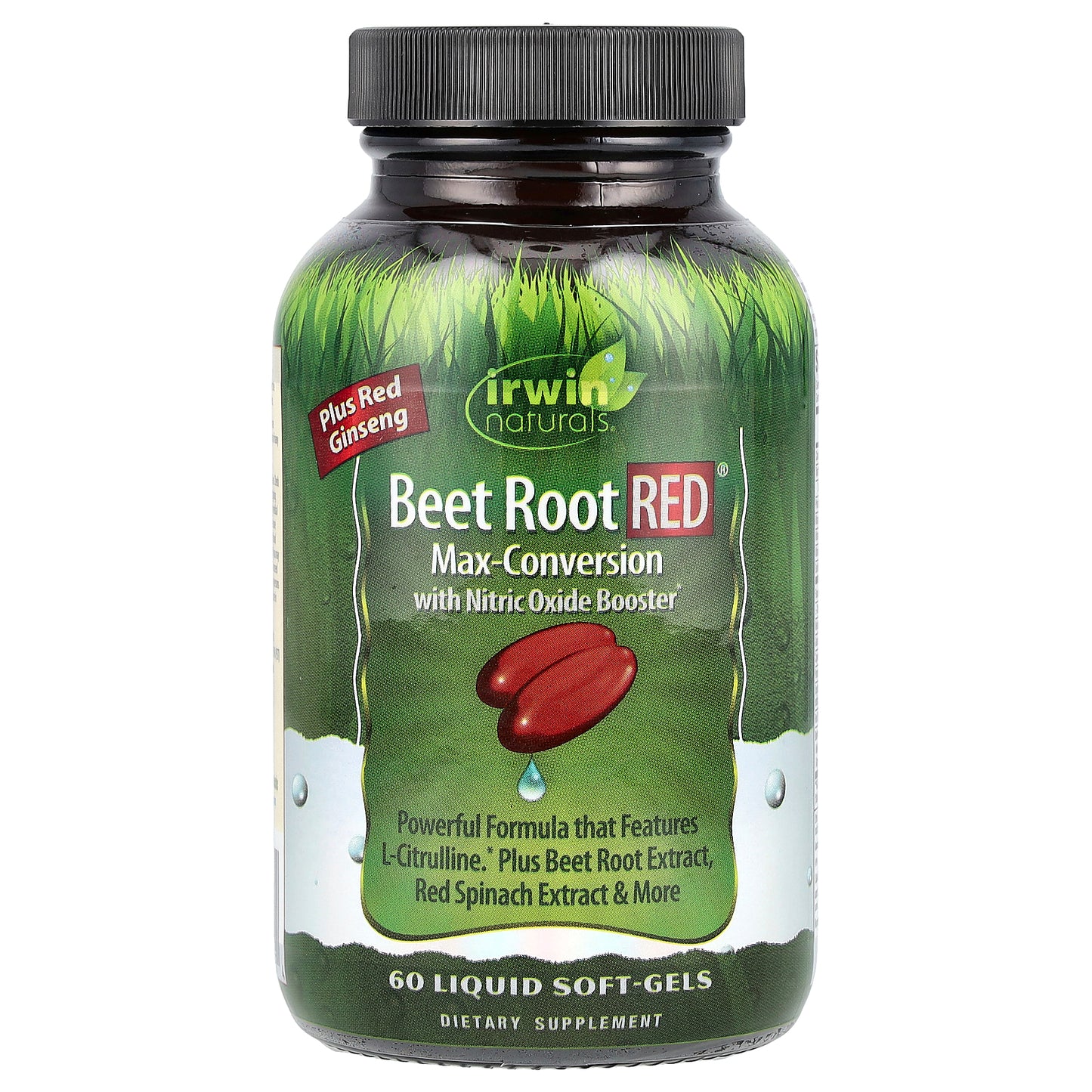 Irwin Naturals, Beet Root RED®, Max-Conversion with Nitric Oxide Booster, 60 Liquid Soft-Gels