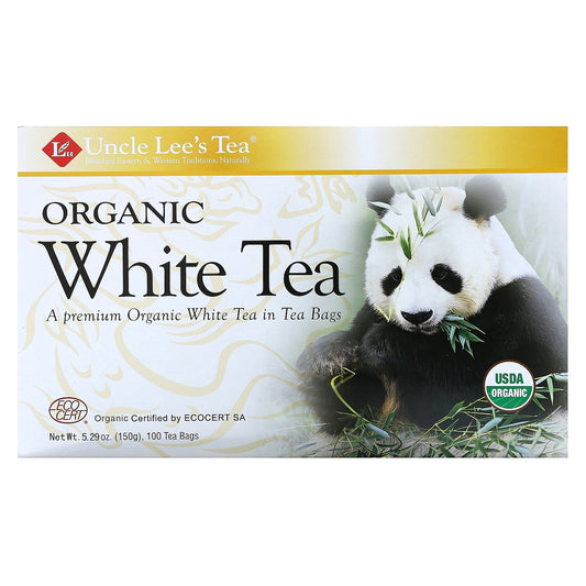 Uncle Lee's Tea, Organic White Tea, 100 Tea Bags, 5.29 oz (150 g)