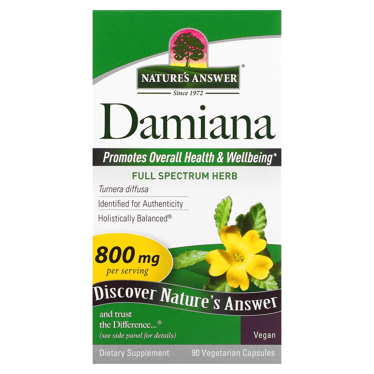 Nature's Answer, Damiana, 90 Vegetarian Capsules (400 mg per Capsule)
