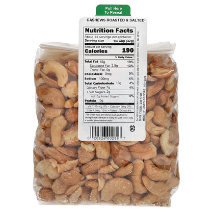 Bergin Fruit and Nut Company, Cashews, Roasted & Salted, 16 oz (454 g)