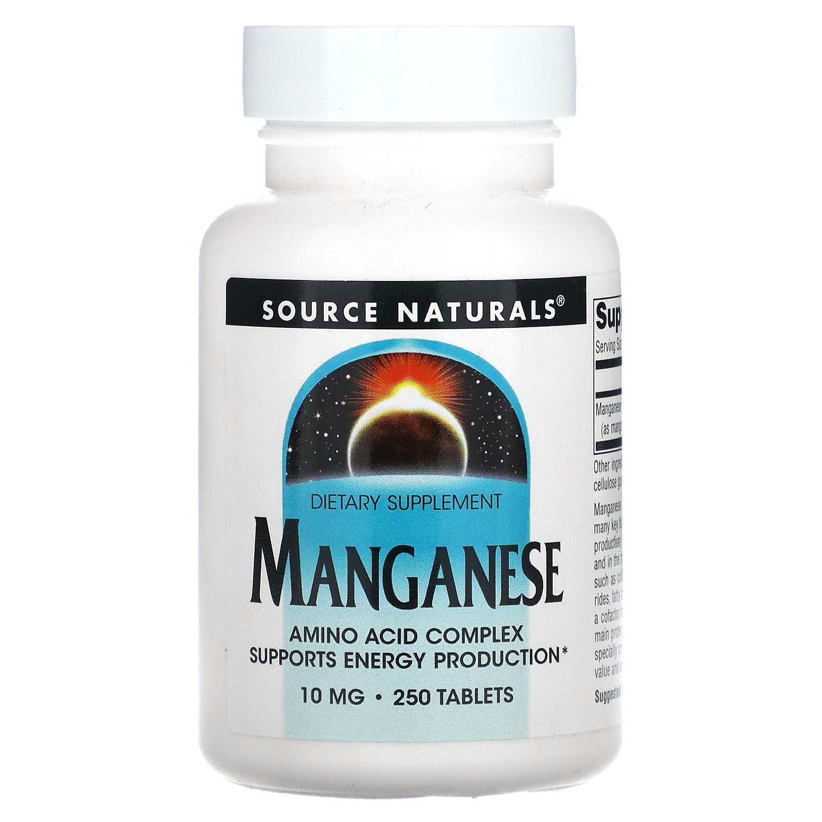 Source Naturals, Manganese, 10 mg, 250 Tablets