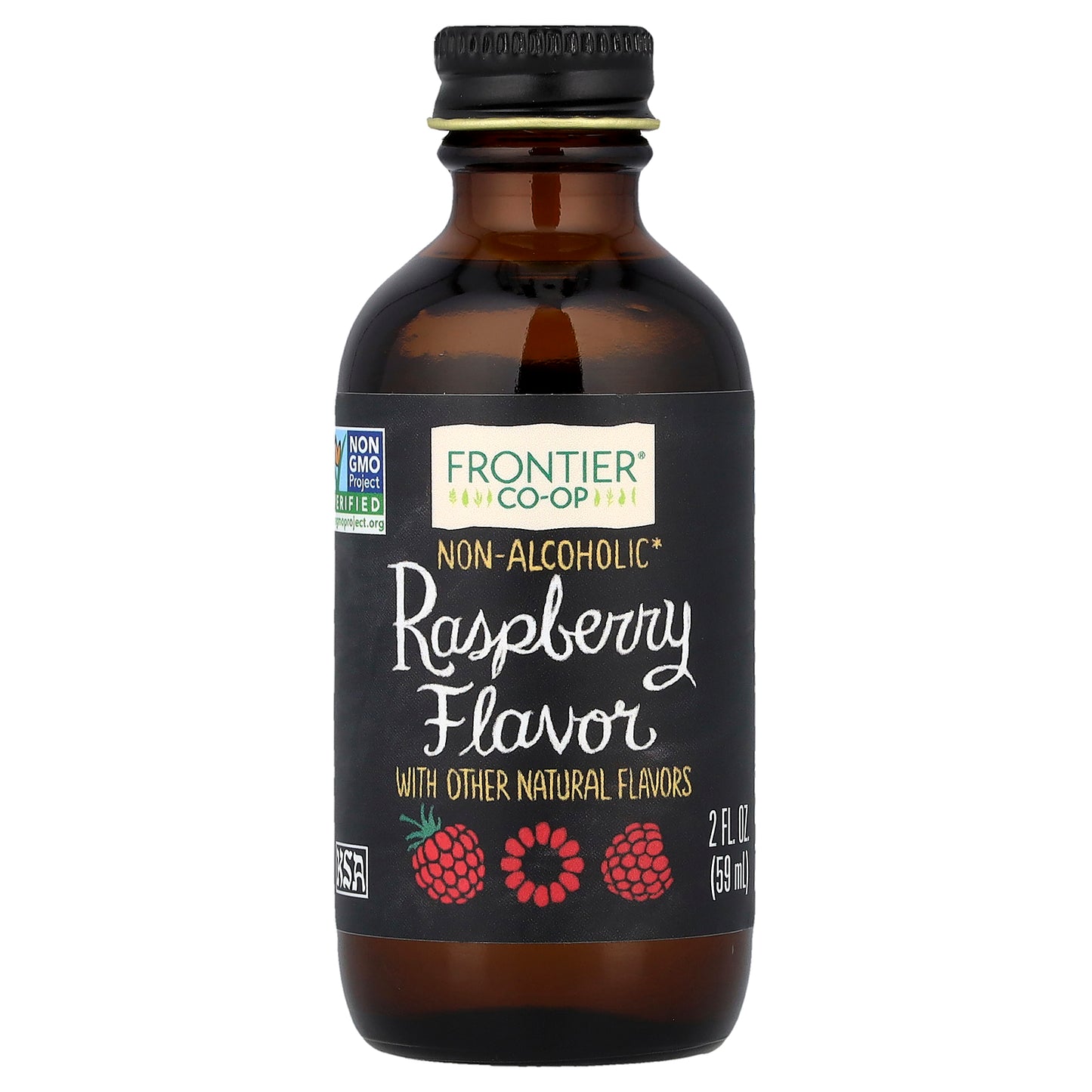 Frontier Co-op, Raspberry  Flavor, Non-Alcoholic, 2 fl oz (59 ml)