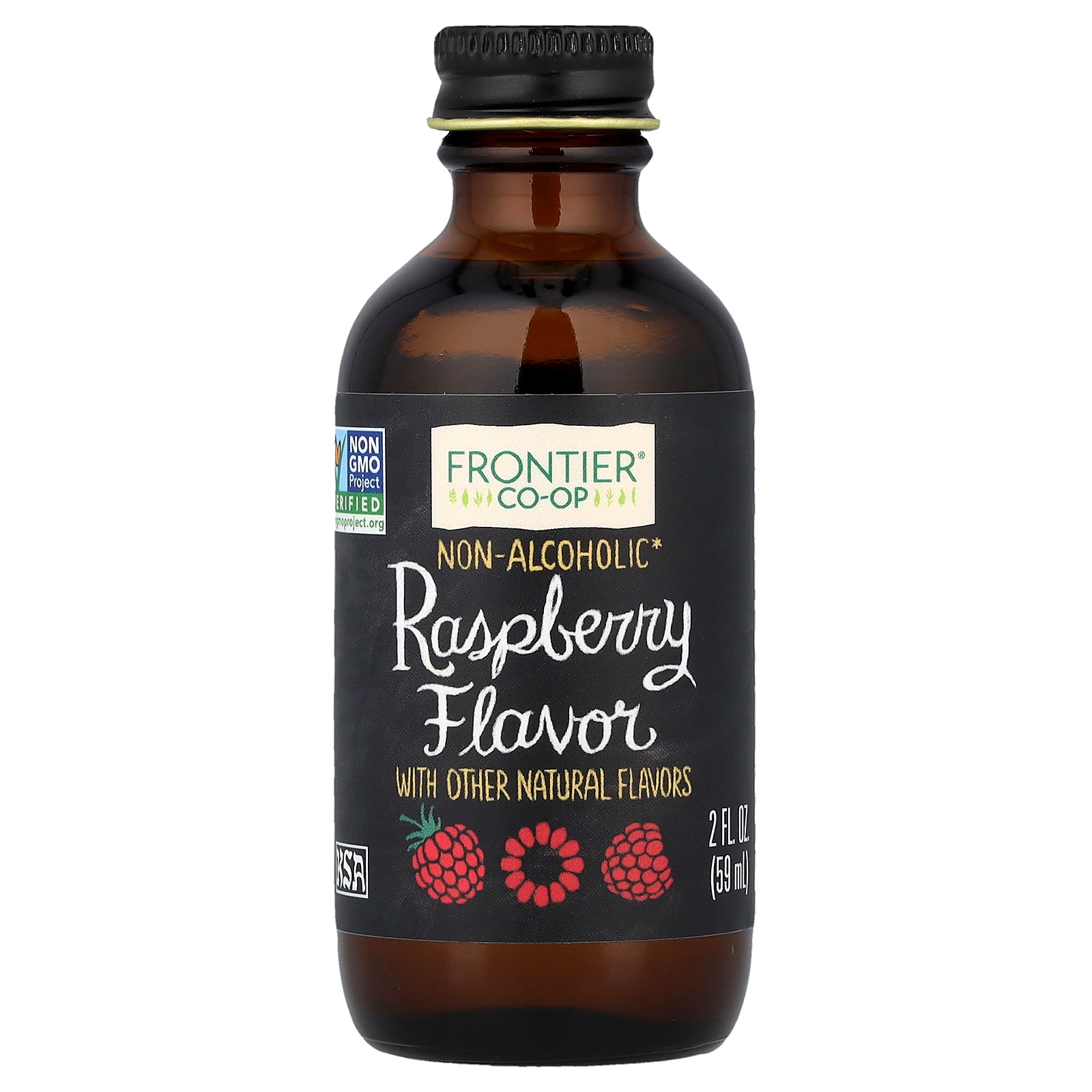 Frontier Co-op, Raspberry  Flavor, Non-Alcoholic, 2 fl oz (59 ml)