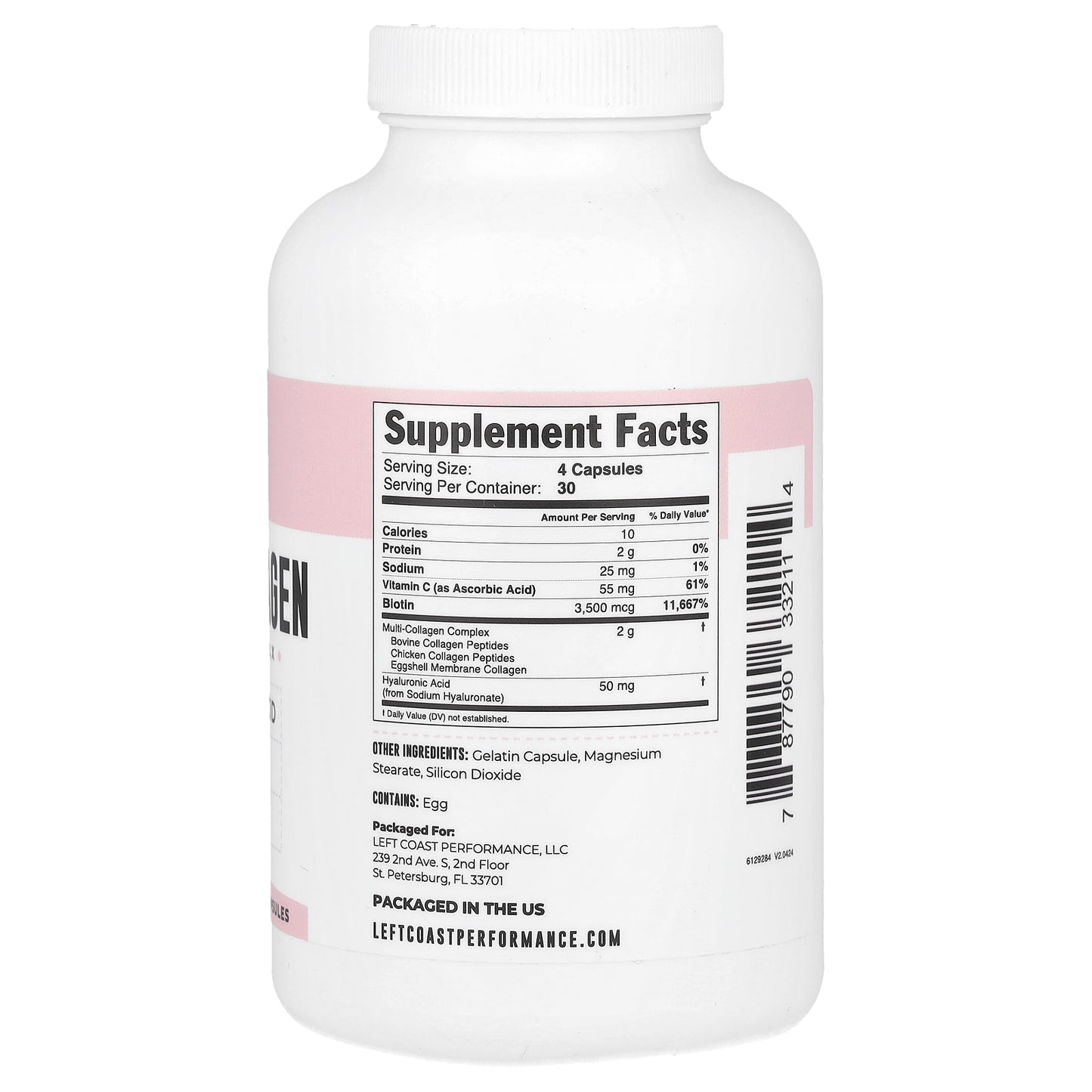 Left Coast Performance, Multi Collagen, 120 Capsules