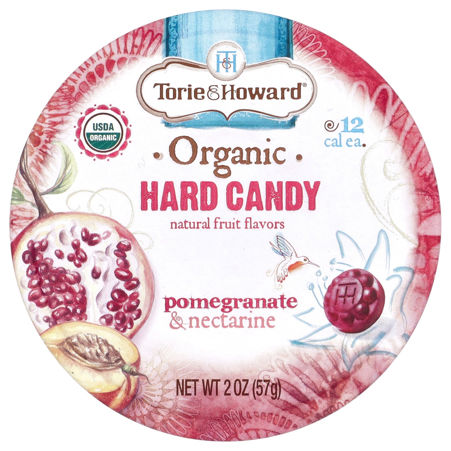 Torie & Howard, Organic Hard Candy, Pomegranate & Nectarine, 2 oz (57 g)