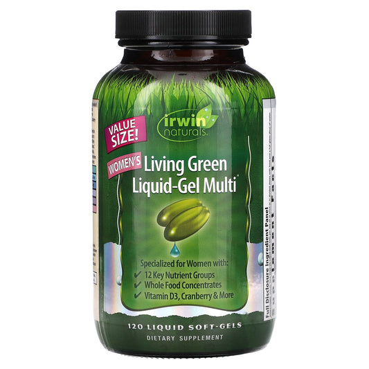 Irwin Naturals, Women's Living Green Liquid-Gel Multi, 120 Liquid Soft-Gels