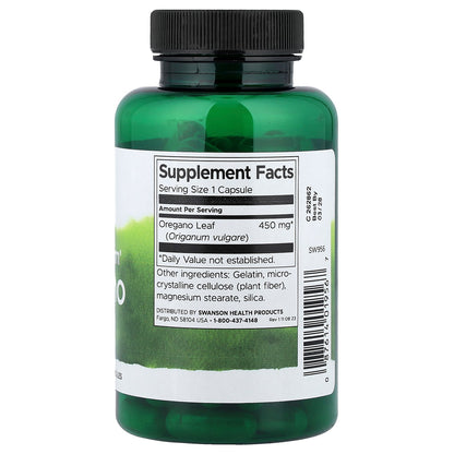 Swanson, Full Spectrum® Oregano, 450 mg, 90 Capsules